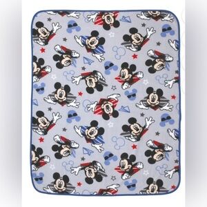 Disney Mickey Mouse Blue and White Blanket